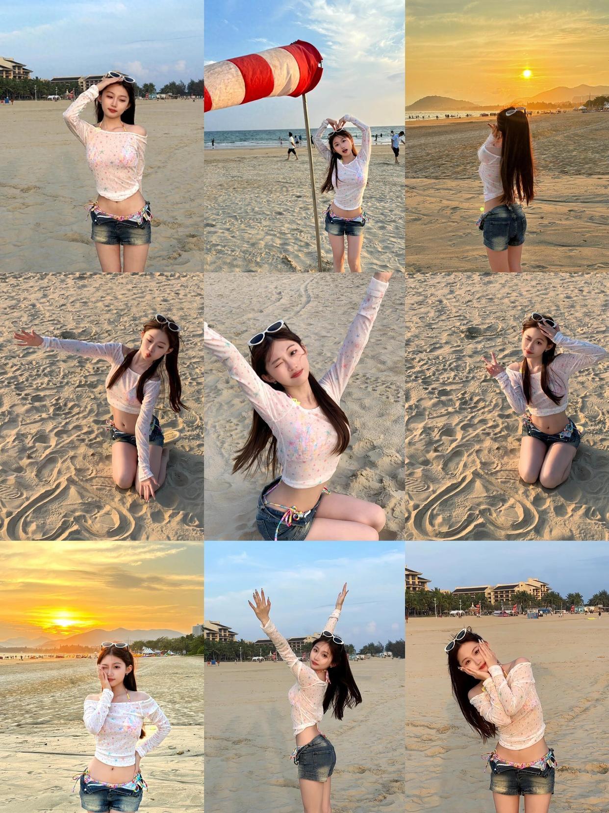 去海边不会拍照,一些好用动作,海边拍照好看又有氛围感