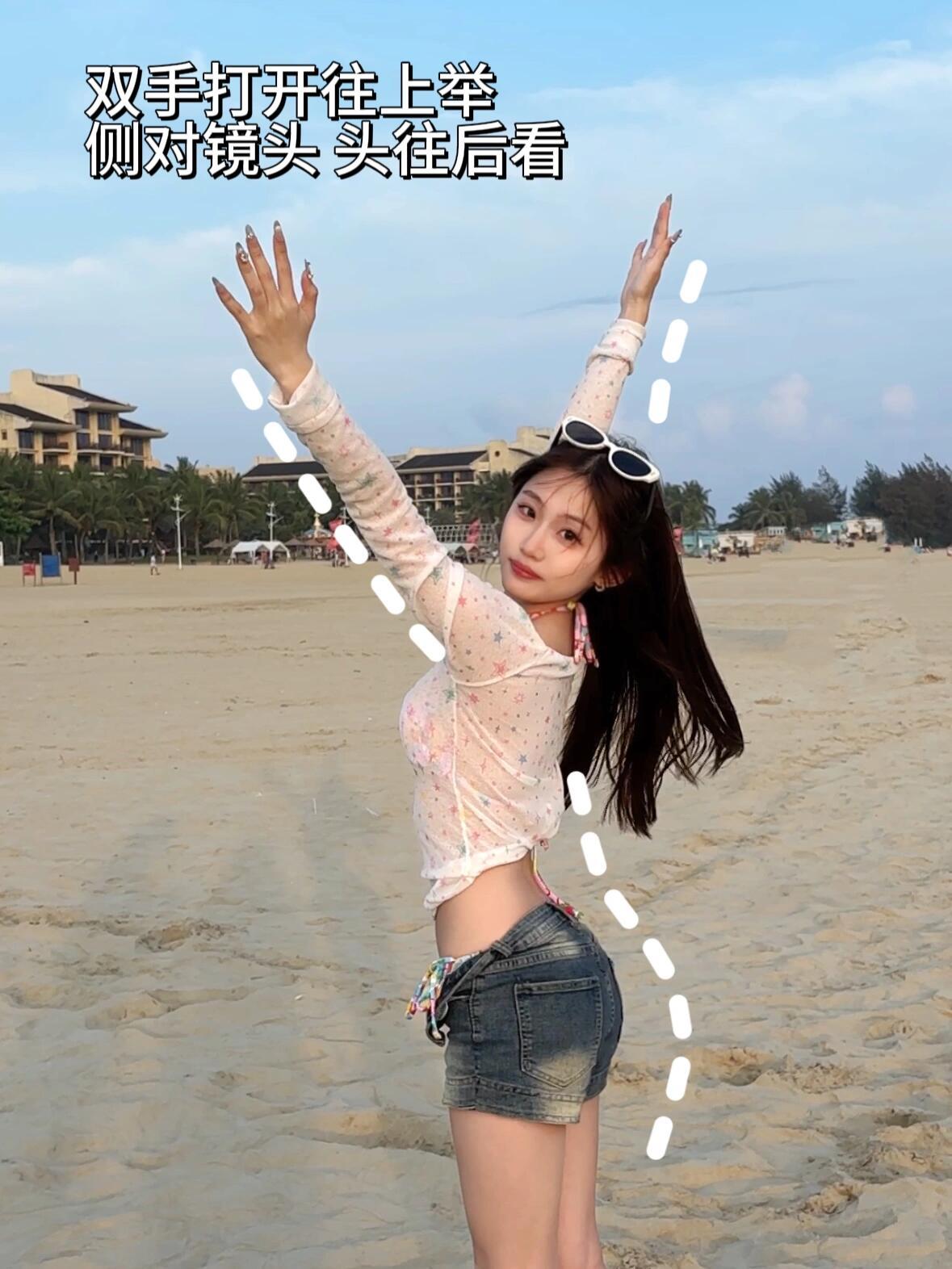 去海边不会拍照,一些好用动作,海边拍照好看又有氛围感