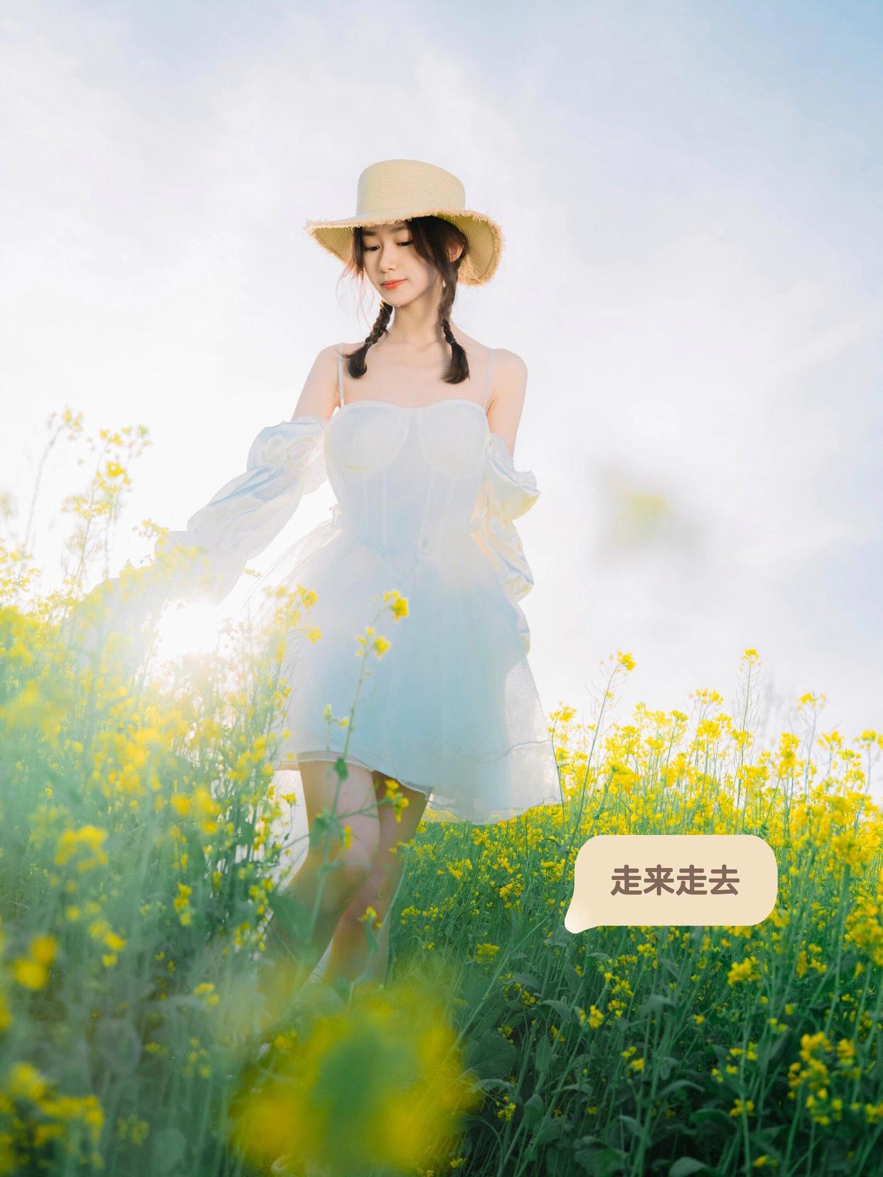 14个油菜花拍照姿势,油菜花这样拍,好看又有氛围感