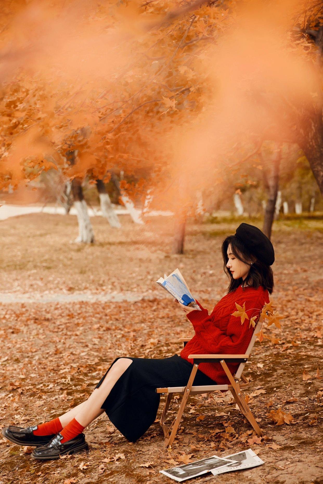 秋天枫叶写真怎么拍,8种拍摄技巧,拍出氛围感写真照