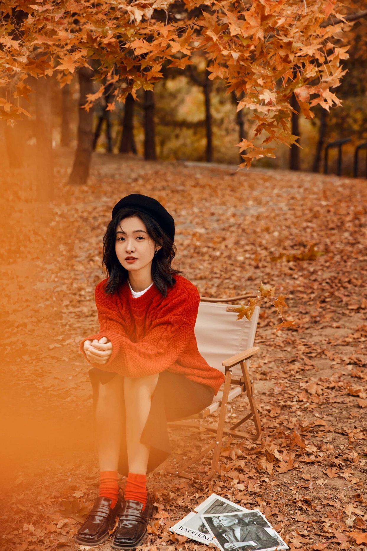 秋天枫叶写真怎么拍,8种拍摄技巧,拍出氛围感写真照