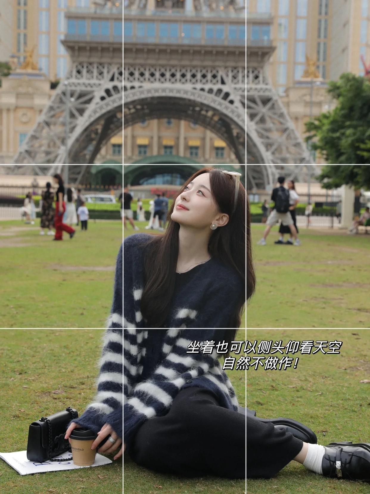8个自然好看的拍照姿势,大方自然不做作,拍出你的各种美