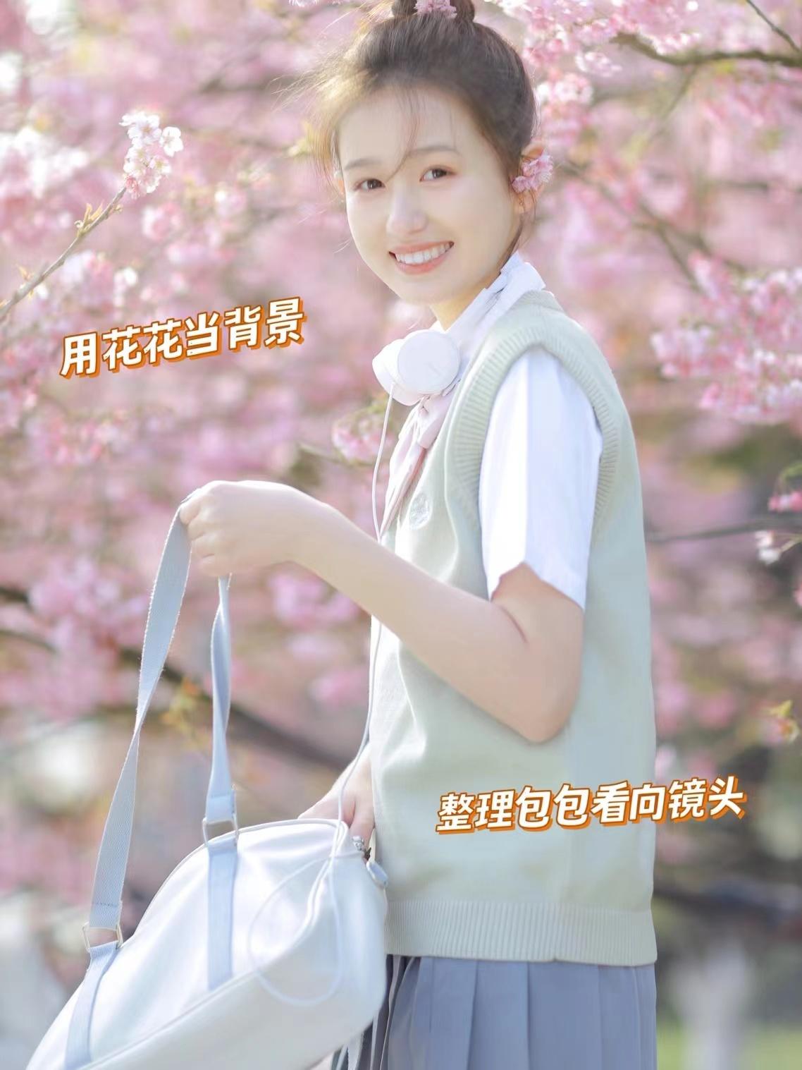 花海人像不单调,各种角度和姿势,拍出你的各种美