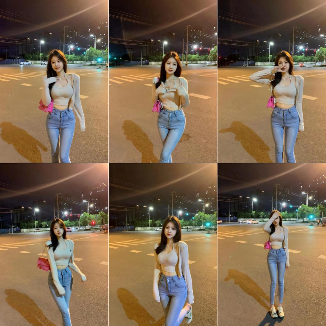 牛仔裤拍照,几个小动作,拍照松弛好看,又瘦又有好身材