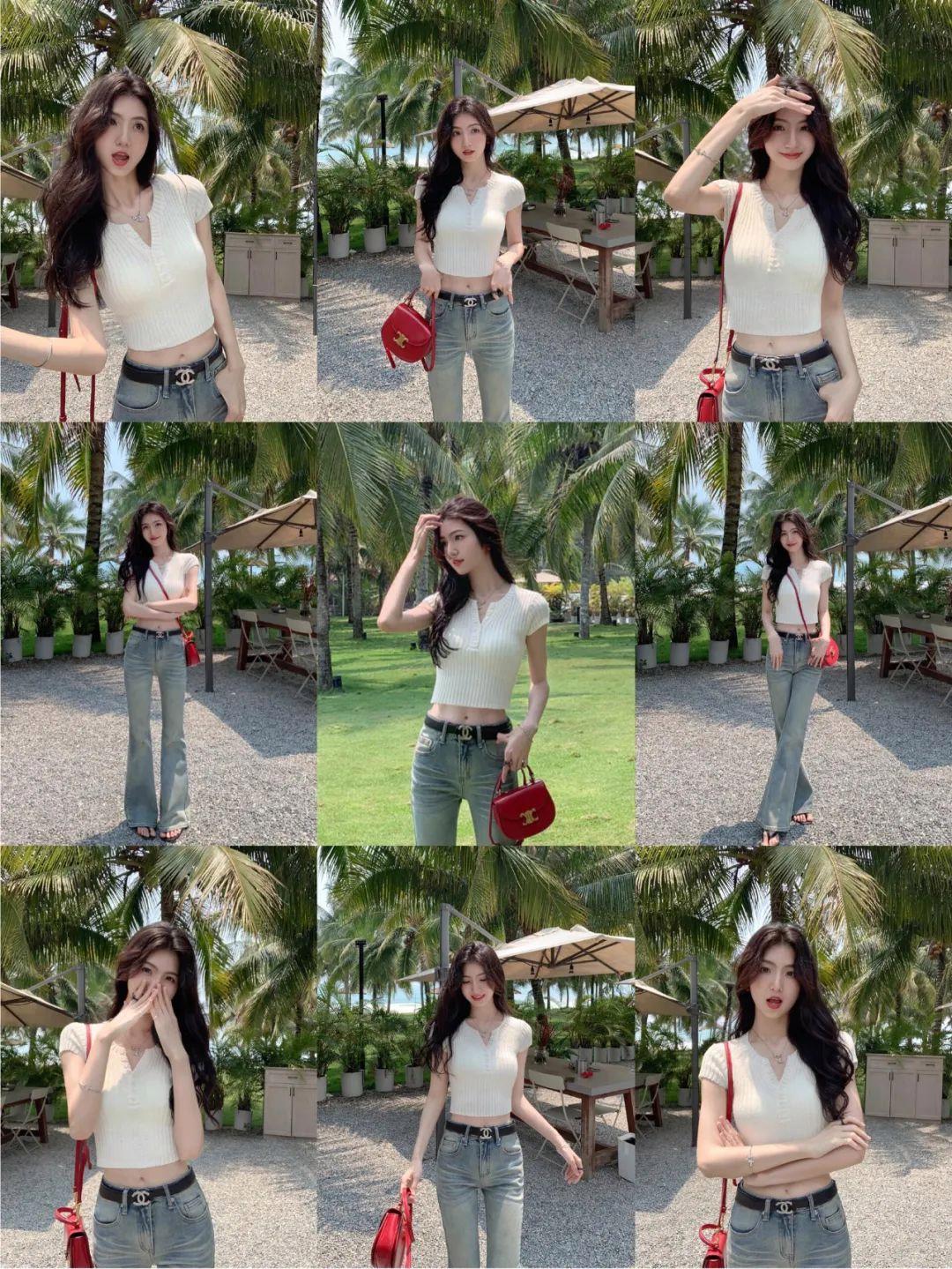 牛仔裤拍照,10个姿势,修身显瘦又好看,拍出气质好身材