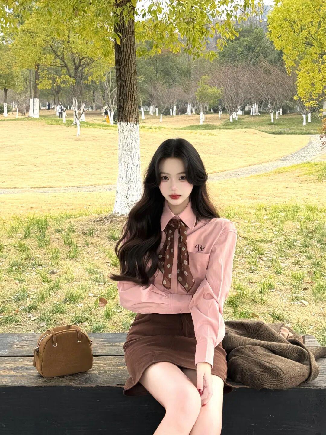 小裙子公园拍照，6个小动作，出片漂亮，自然好看有生命力